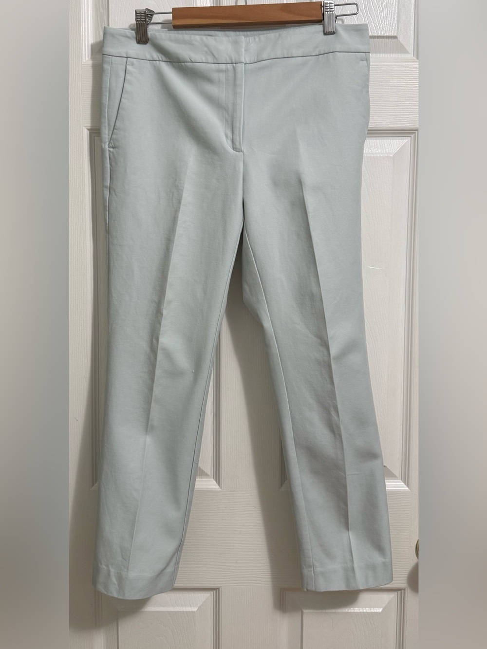 Ann Taylor white with teal tint ankle signature pant Pant